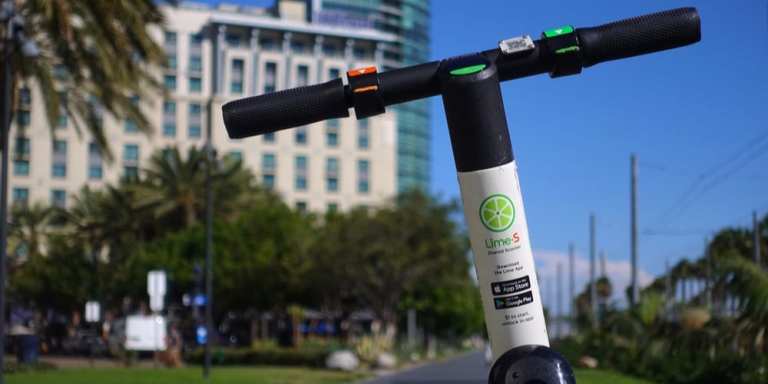 Lime rental scooter