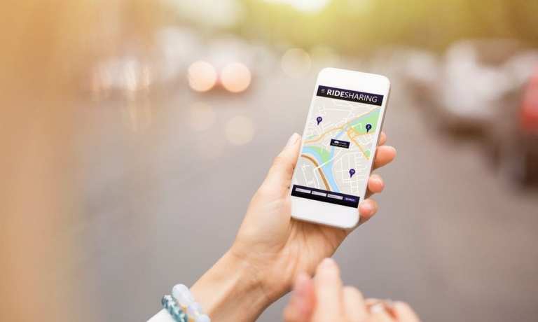 Ridesharing on smartphone