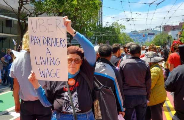 gig worker Uber protest