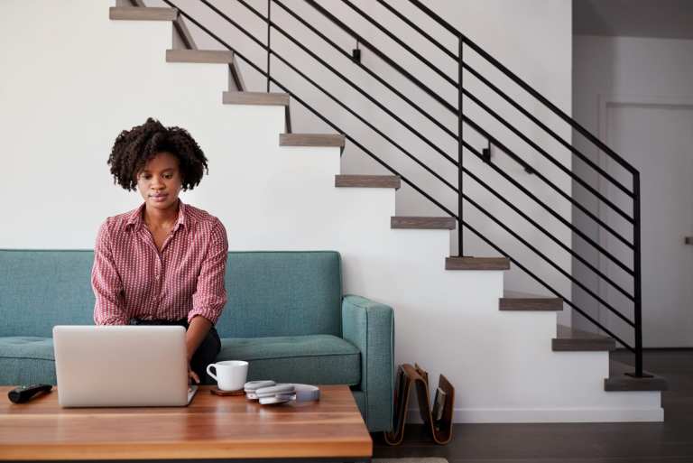 gig worker with laptop