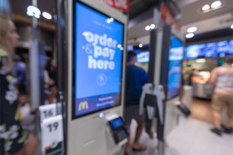 fast food order kiosk