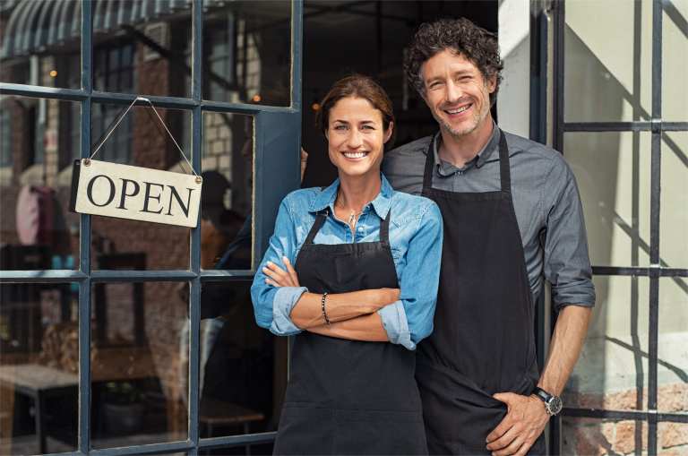 small business couple