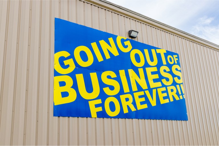 going out of business sign