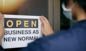 open business new normal sign