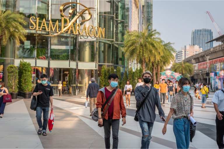 China shoppers at mall