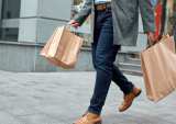 man with shopping bags