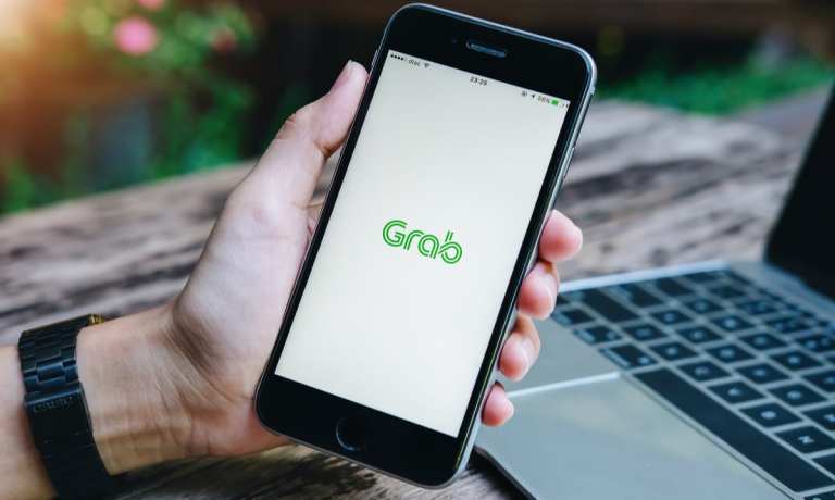 Grab app on smartphone