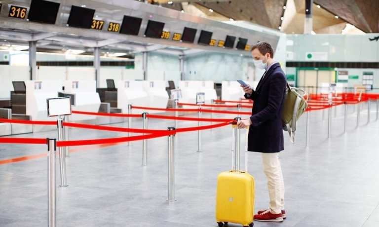 traveler in airport