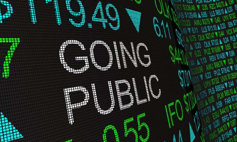 Going public stock ticker