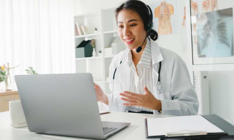 doctor on telehealth visit