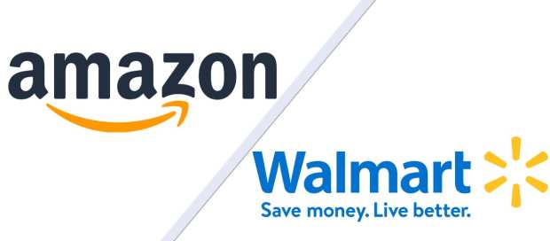 Amazon walmart logos feature image - PYMNTS.com