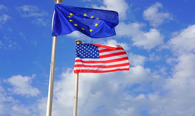 US and EU flags