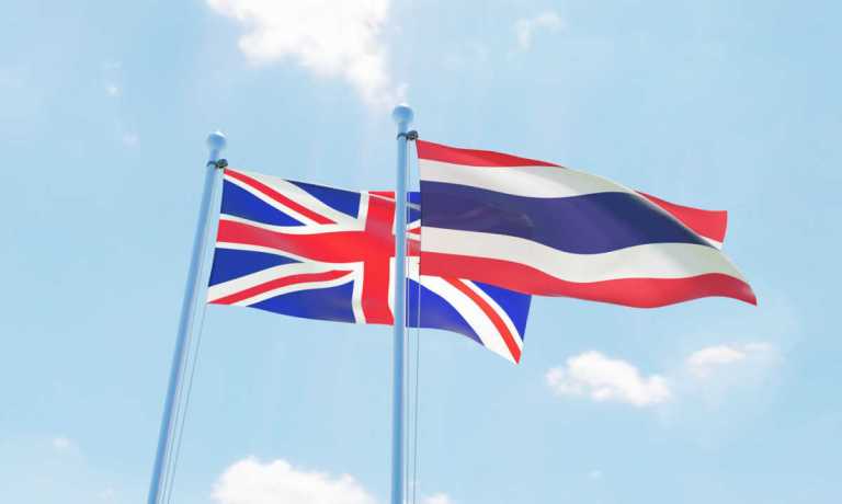 UK and Thailand flags