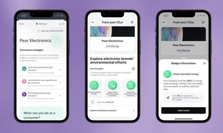 Klarna sustainability badges