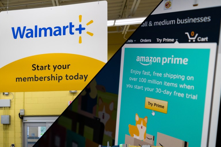 Amazon Prime and Walmart+ subscriptions rates decline as consumers living paycheck to paycheck drop unnecessary spending to stay afloat during rising inflation.