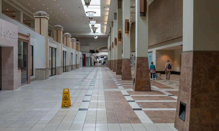 empty shopping mall