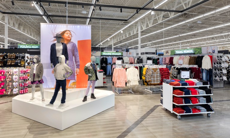 Walmart store interior, fashion