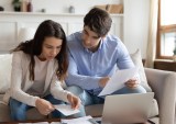 couple looking at finances