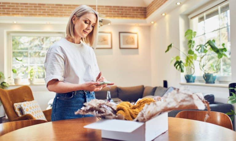 woman preparing eCommerce return