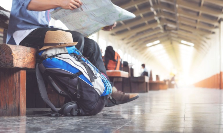 traveler at airport