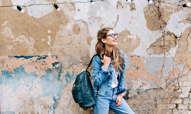 millennial woman in denim