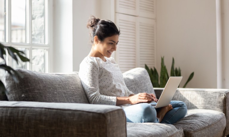 woman shopping online