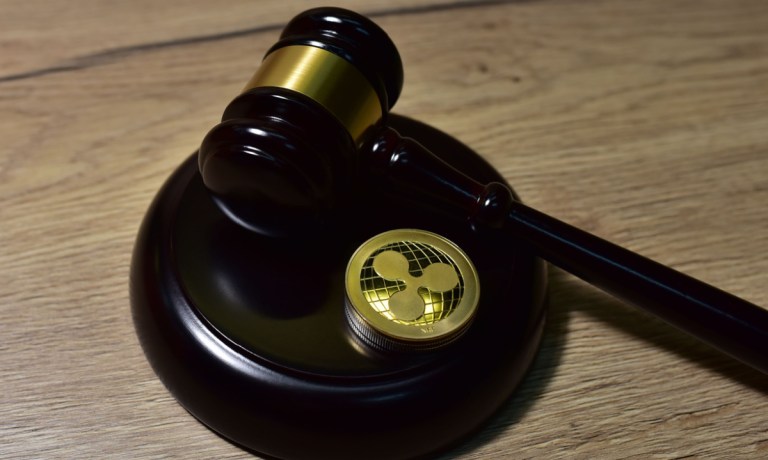 Ripple crypto token and court gavel