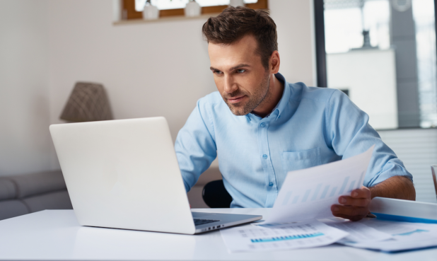 businessman with laptop