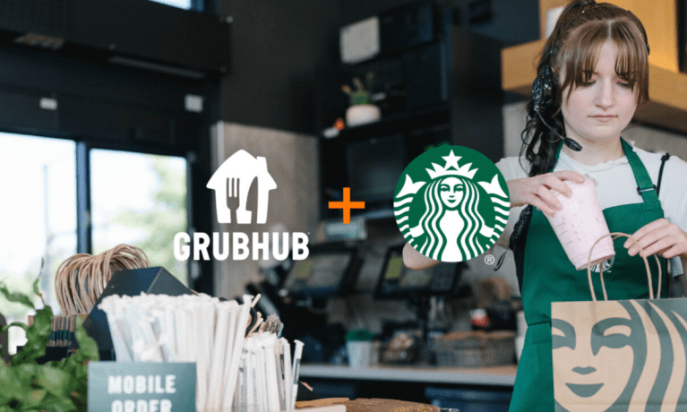 GrubHub, Starbucks, partnerships, delivery