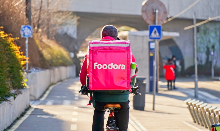 Foodora delivery bicycle