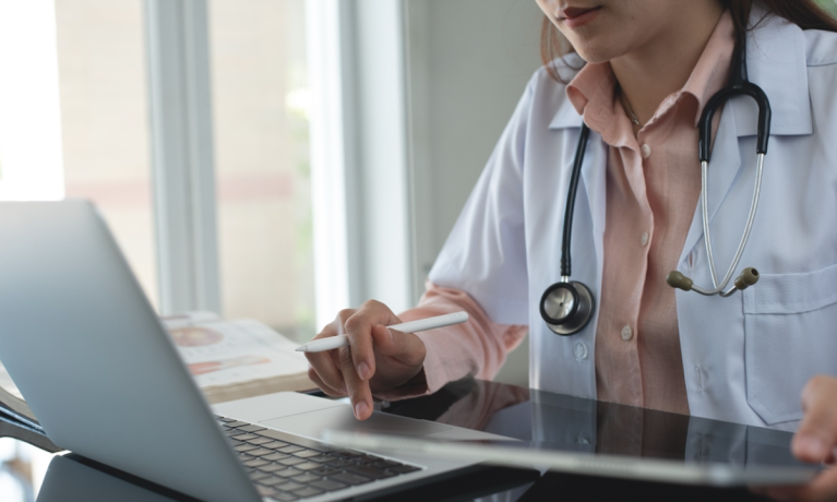 doctor with laptop