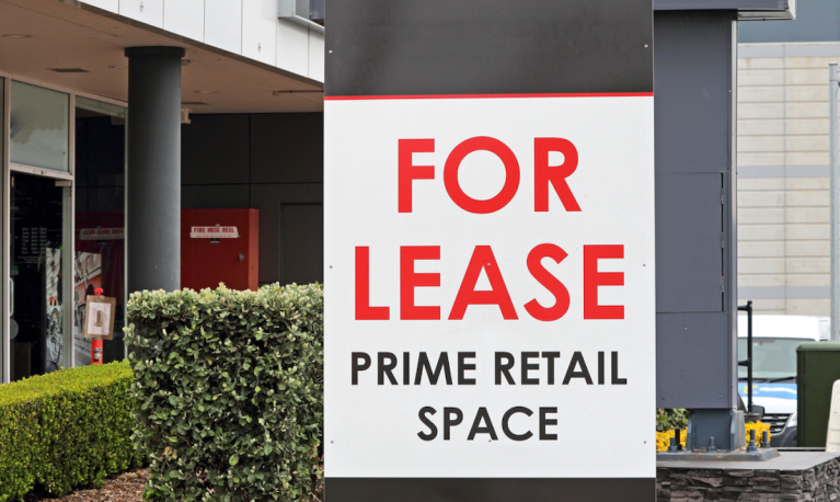 retail space for lease sign