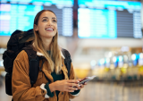 young woman at airport