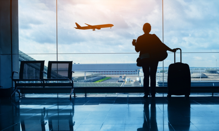 traveler at airport