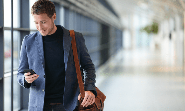 man at airport